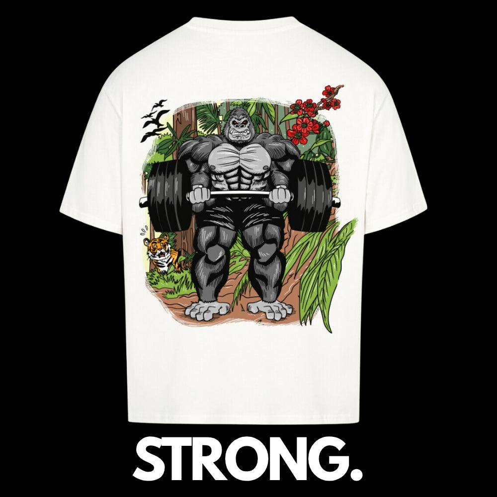 #0003 Bodybuilding Monkey -  Premium Oversized T-Shirt