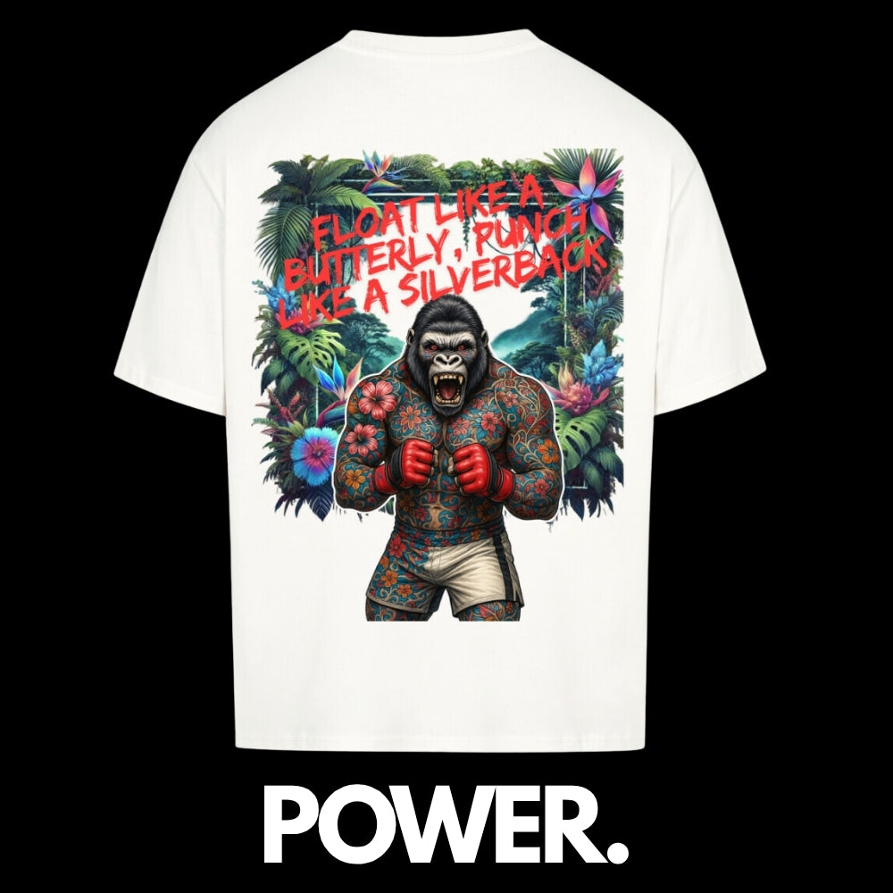 Affenzirkus Kollektion - "Float like a butterfly, punch like a silverback" - Premium Oversized T-Shirt