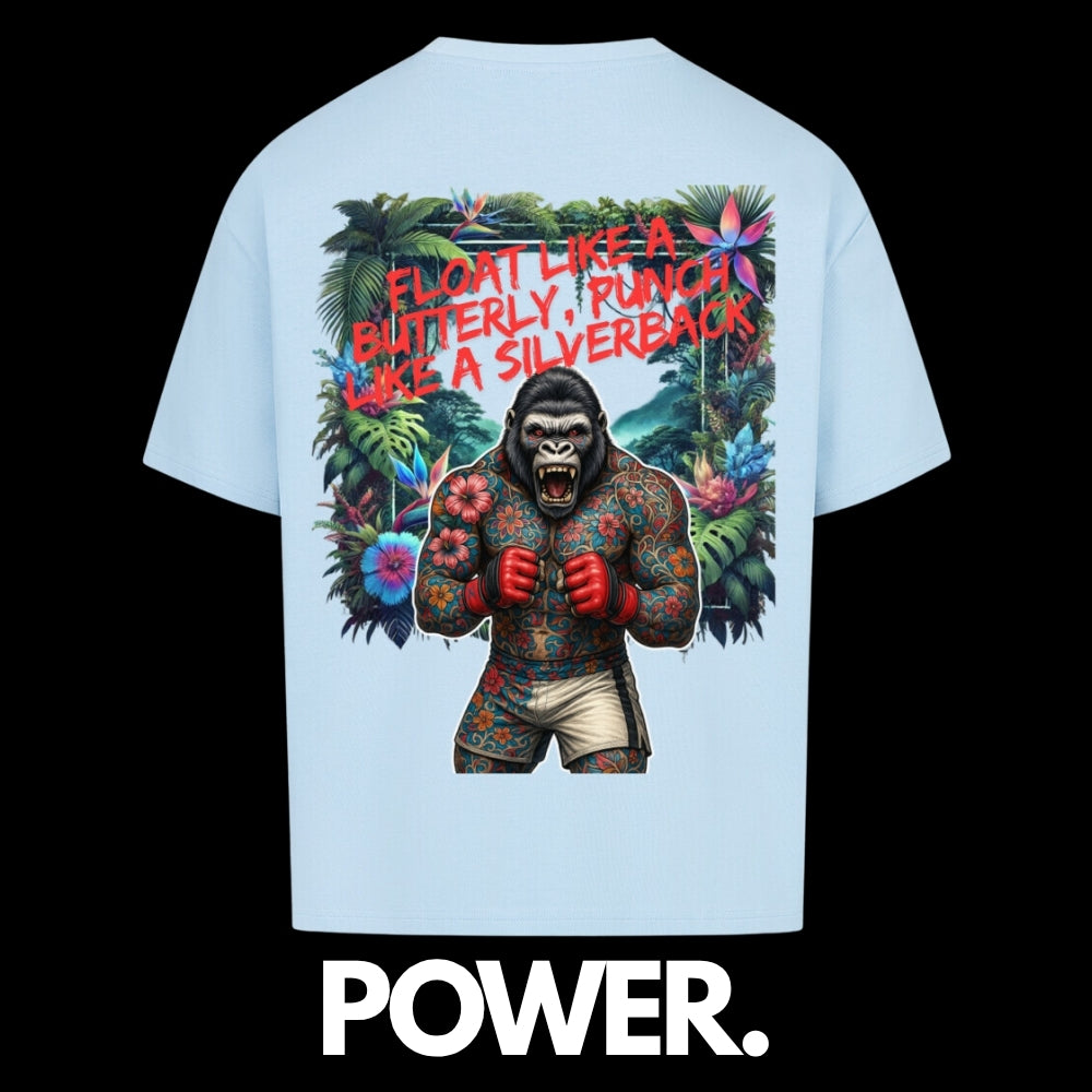 Affenzirkus Kollektion - "Float like a butterfly, punch like a silverback" - Premium Oversized T-Shirt