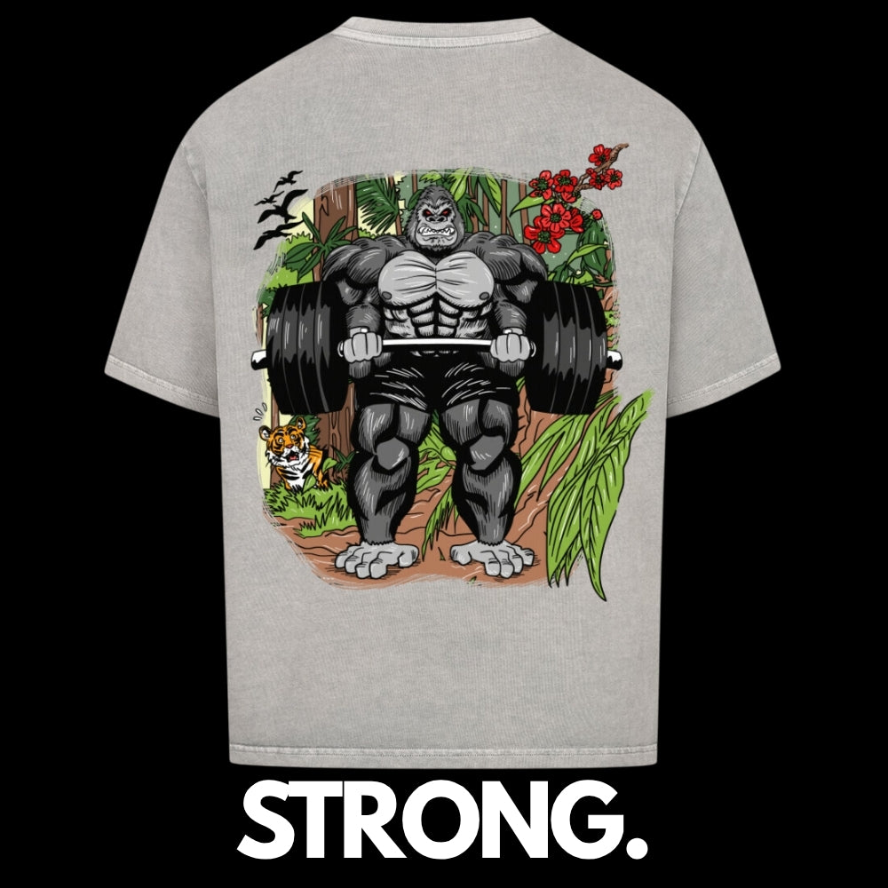 #0003 Bodybuilding Monkey -  Premium Oversized T-Shirt