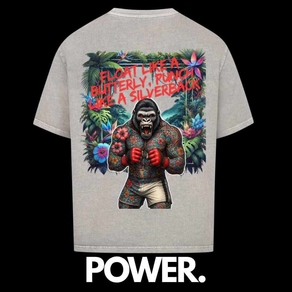 Affenzirkus Kollektion - "Float like a butterfly, punch like a silverback" - Premium Oversized T-Shirt