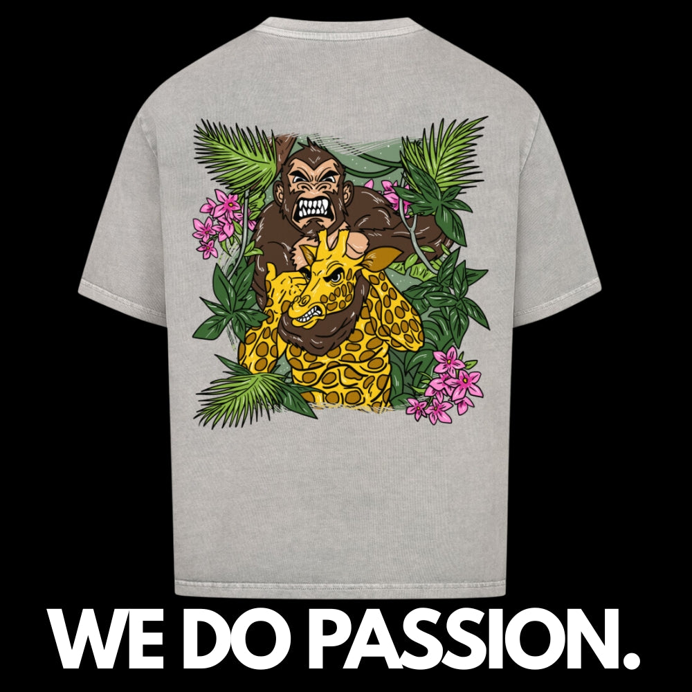 #0001 Jiu-Jitsu Monkey - Premium Oversized T-Shirt