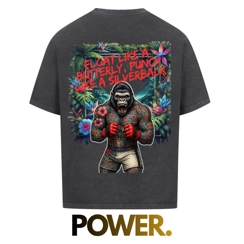 Affenzirkus Kollektion - "Float like a butterfly, punch like a silverback" - Premium Oversized T-Shirt