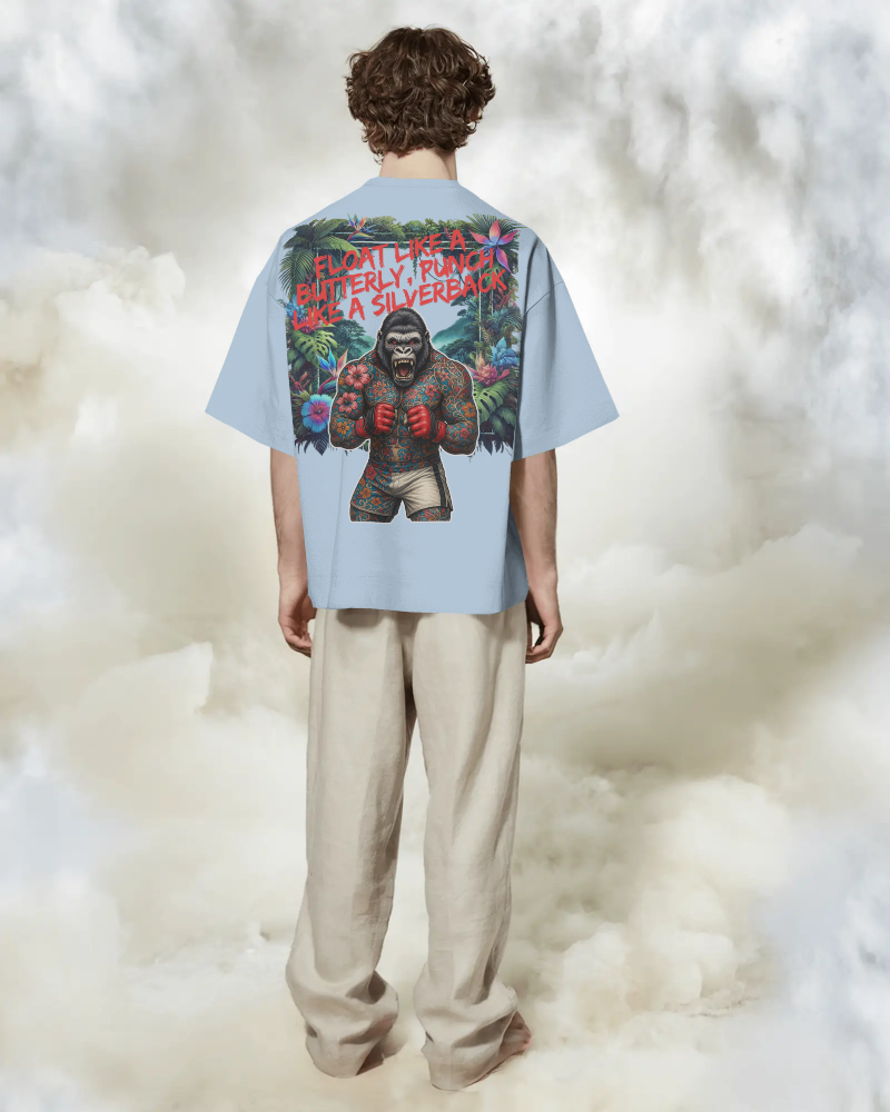 Affenzirkus Kollektion - "Float like a butterfly, punch like a silverback" - Premium Oversized T-Shirt