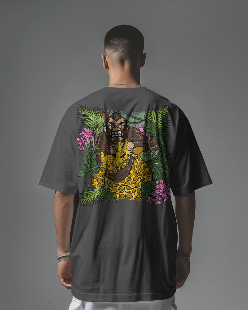 #0001 Jiu-Jitsu Monkey - Premium Oversized T-Shirt