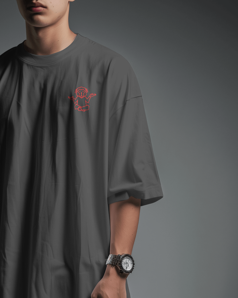 #0001 Jiu-Jitsu Monkey - Premium Oversized T-Shirt