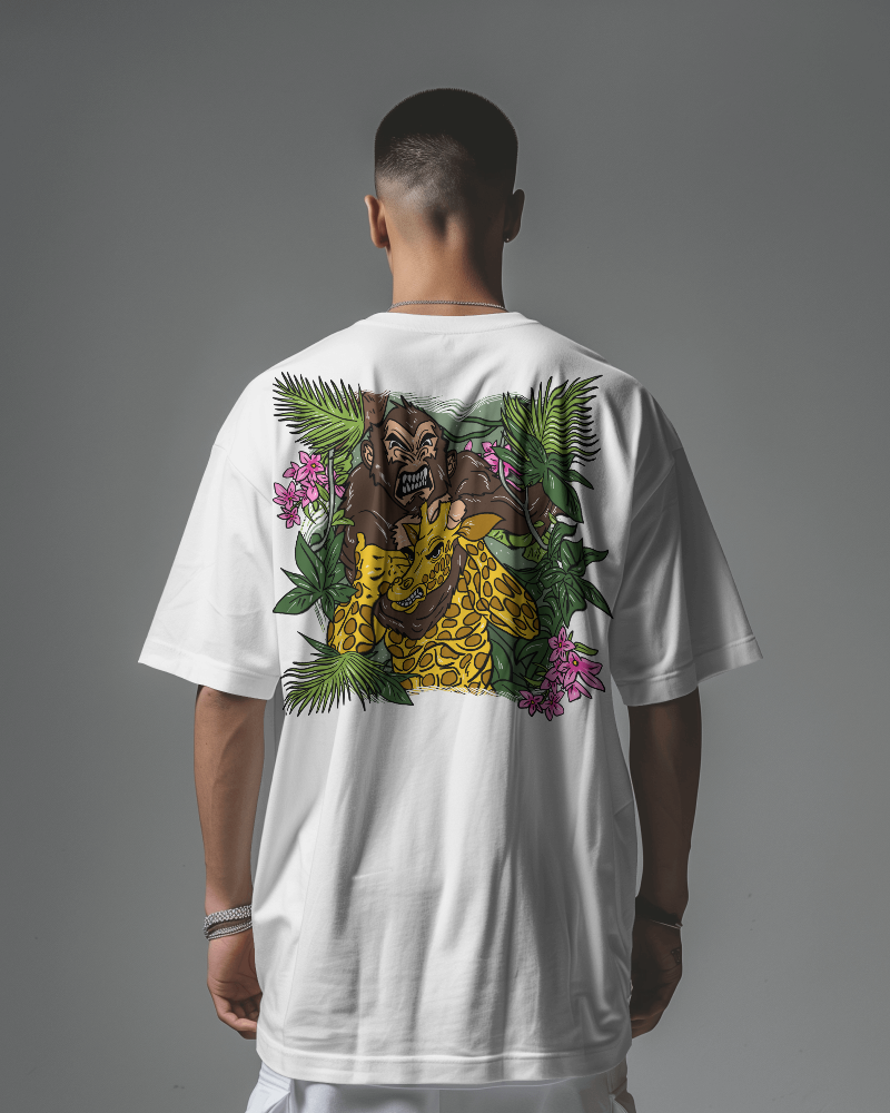 #0001 Jiu-Jitsu Monkey - Premium Oversized T-Shirt