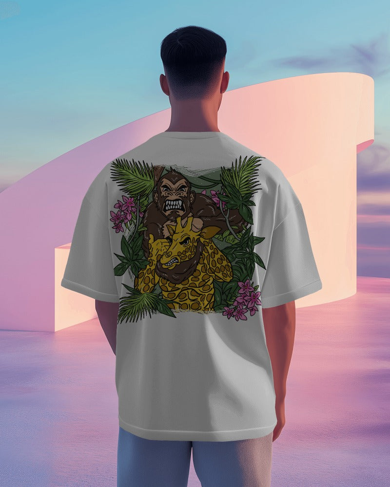 #0001 Jiu-Jitsu Monkey - Premium Oversized T-Shirt