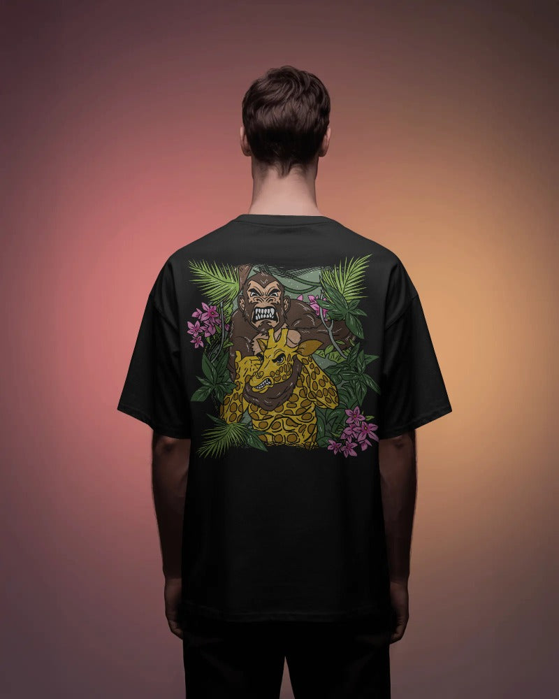 #0001 Jiu-Jitsu Monkey - Premium Oversized T-Shirt