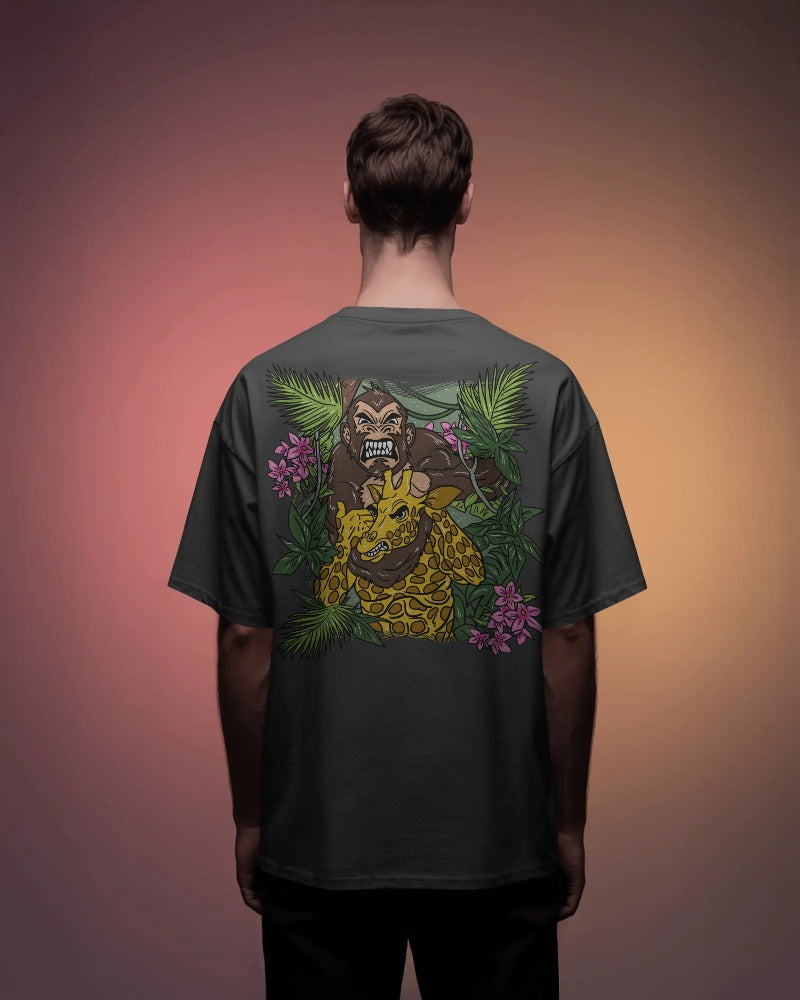 #0001 Jiu-Jitsu Monkey - Premium Oversized T-Shirt