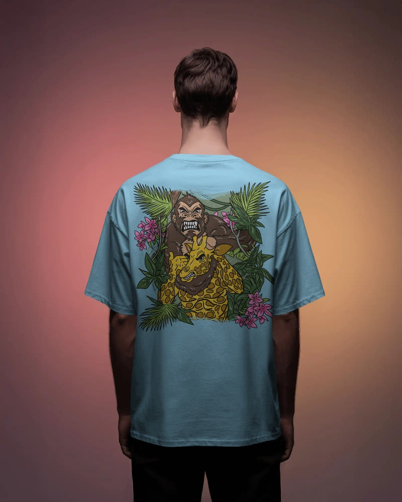 #0001 Jiu-Jitsu Monkey - Premium Oversized T-Shirt