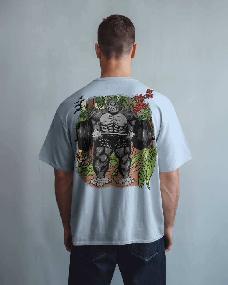 #0003 Bodybuilding Monkey -  Premium Oversized T-Shirt