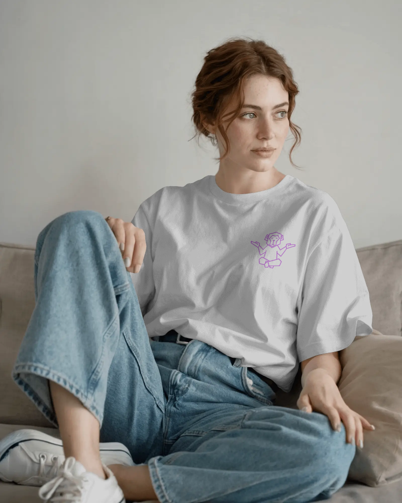 #0006 Yoga Monkey -  Premium Oversized T-Shirt