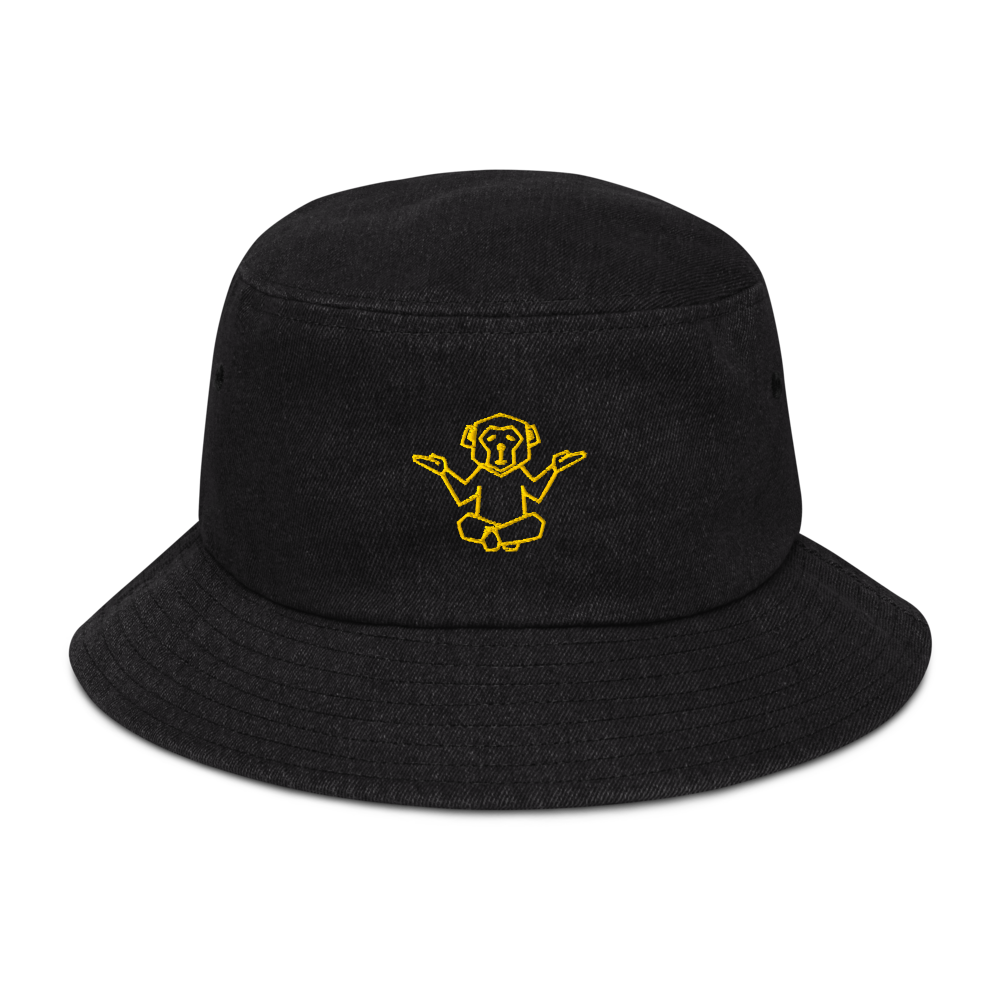 Organic Cotton Bucket Hat - Affenzirkus Kollektion - Logo gold bestickt (3D-Puff-Effekt)