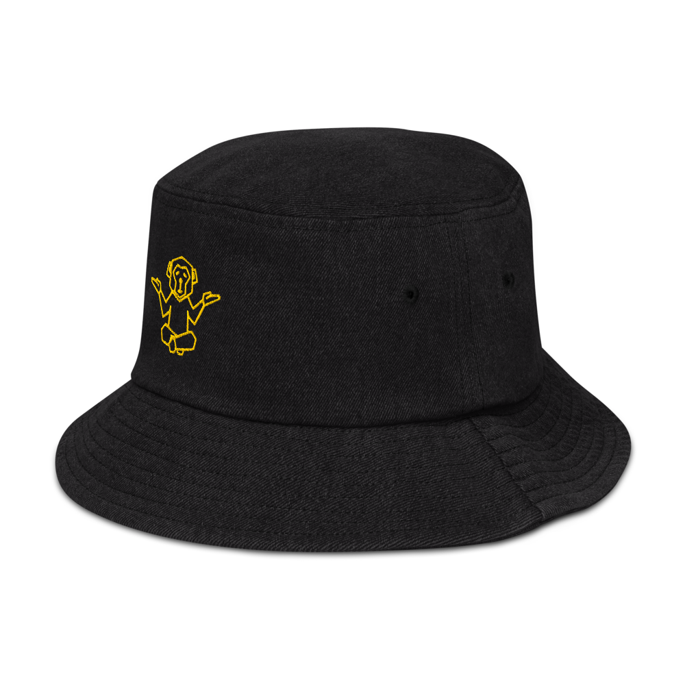 Organic Cotton Bucket Hat - Affenzirkus Kollektion - Logo gold bestickt (3D-Puff-Effekt)
