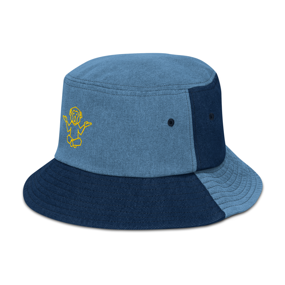 Organic Cotton Bucket Hat - Affenzirkus Kollektion - Logo gold bestickt (3D-Puff-Effekt)