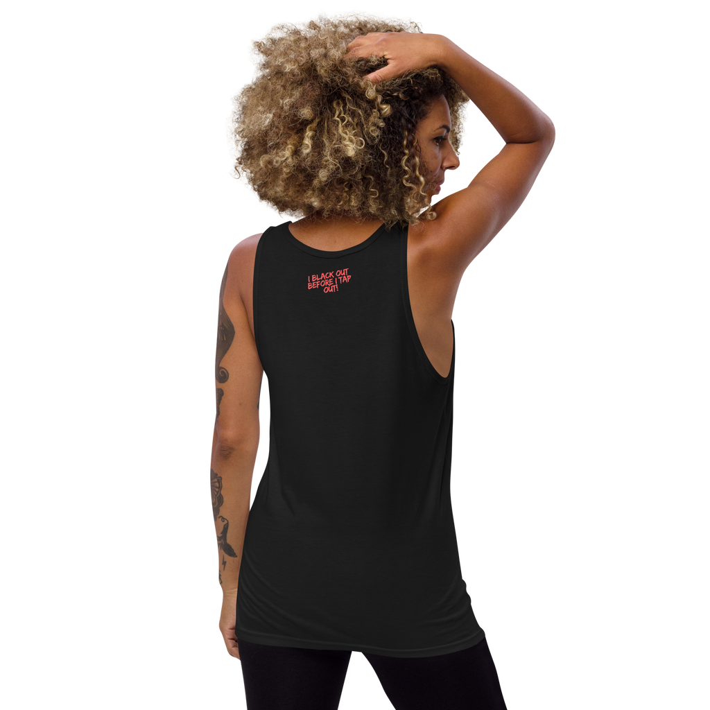 Affenzirkus Kollektion - Premium Tank Top - "I black out before I tap out" - Logo rot