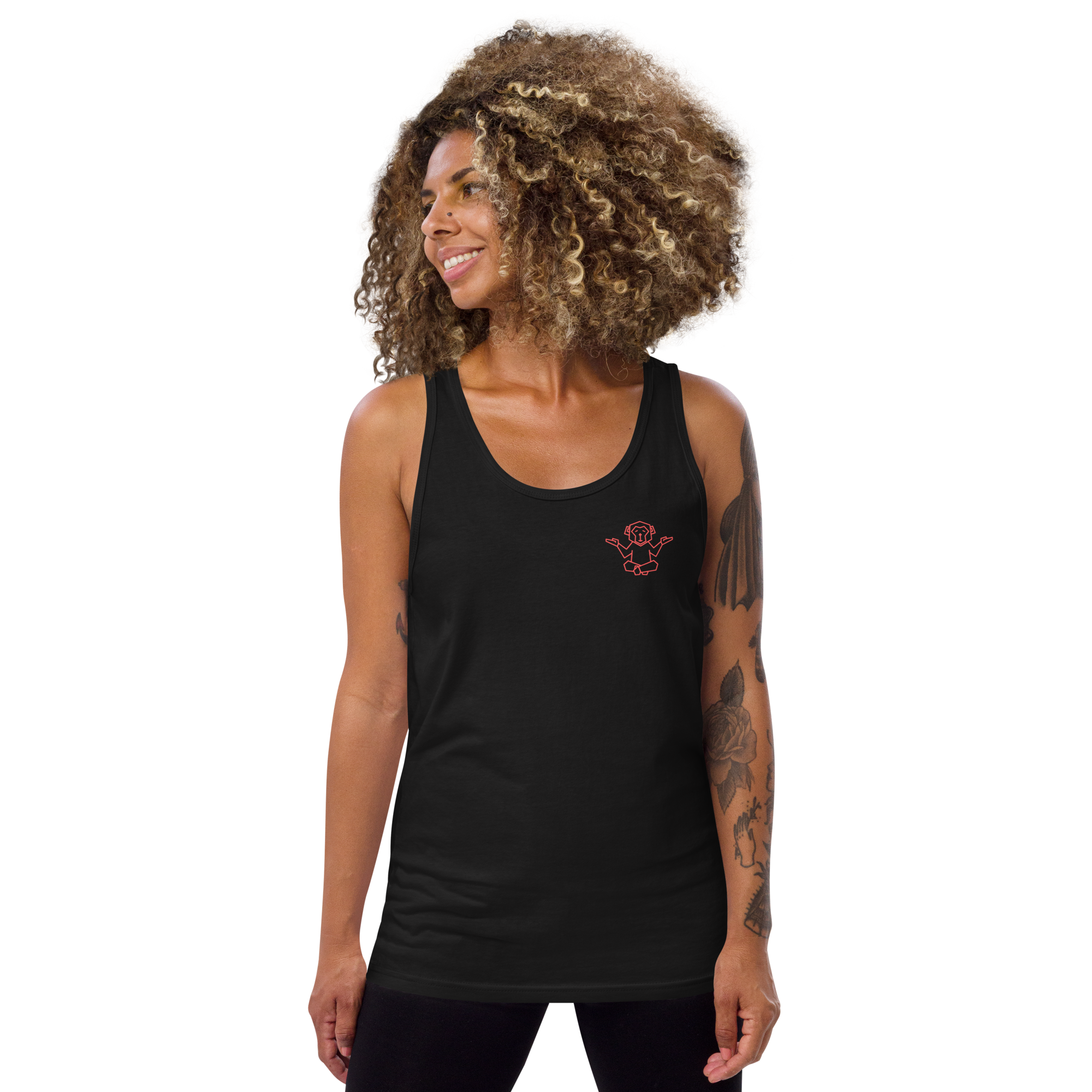 Affenzirkus Kollektion - Premium Tank Top - "I black out before I tap out" - Logo rot