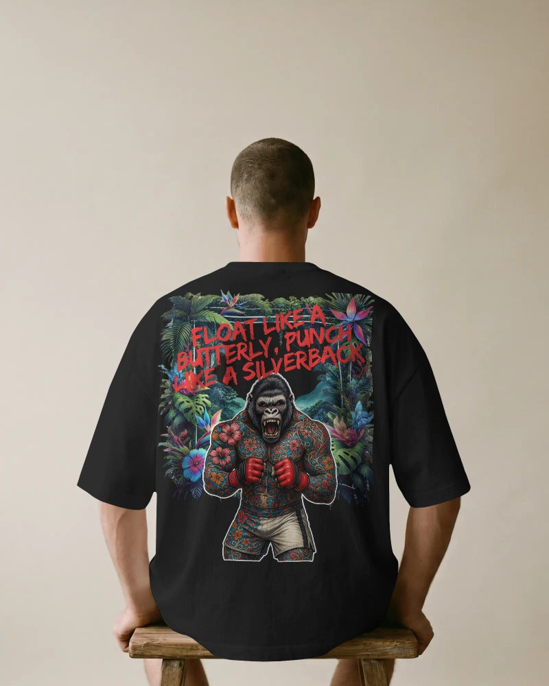 Affenzirkus Kollektion - "Float like a butterfly, punch like a silverback" - Premium Oversized T-Shirt