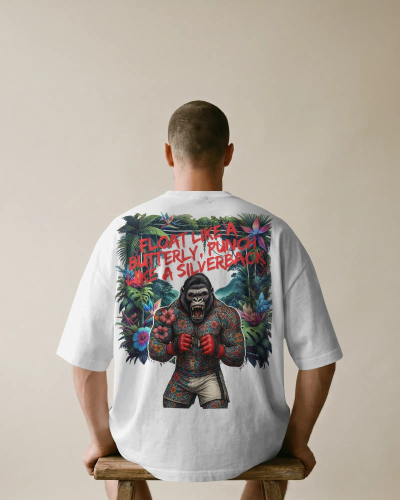 Affenzirkus Kollektion - "Float like a butterfly, punch like a silverback" - Premium Oversized T-Shirt