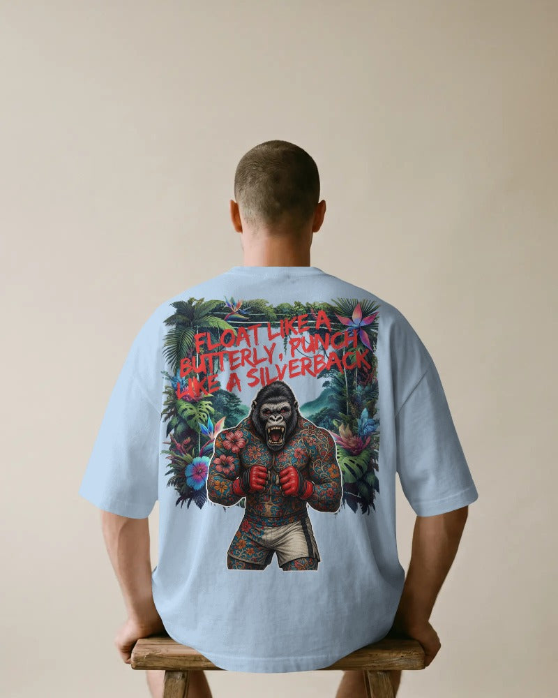 Affenzirkus Kollektion - "Float like a butterfly, punch like a silverback" - Premium Oversized T-Shirt