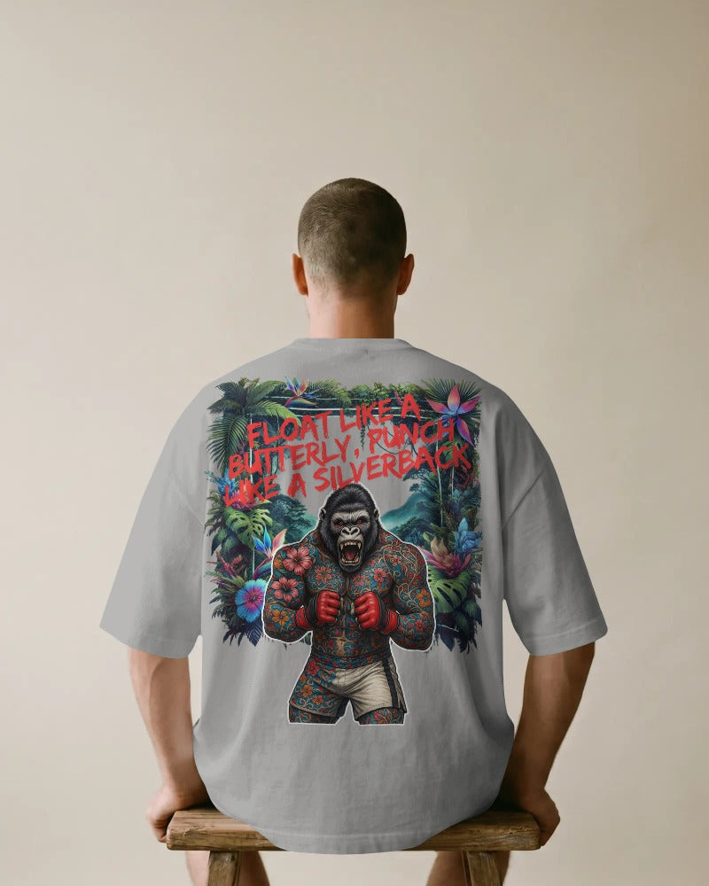 Affenzirkus Kollektion - "Float like a butterfly, punch like a silverback" - Premium Oversized T-Shirt