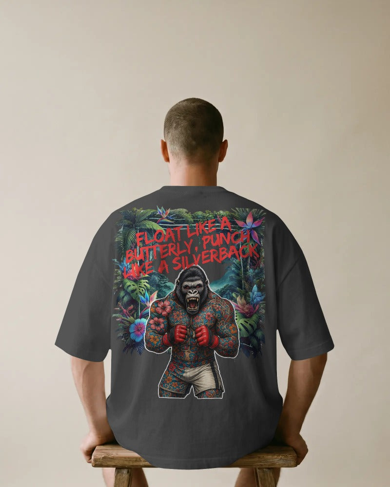 Affenzirkus Kollektion - "Float like a butterfly, punch like a silverback" - Premium Oversized T-Shirt