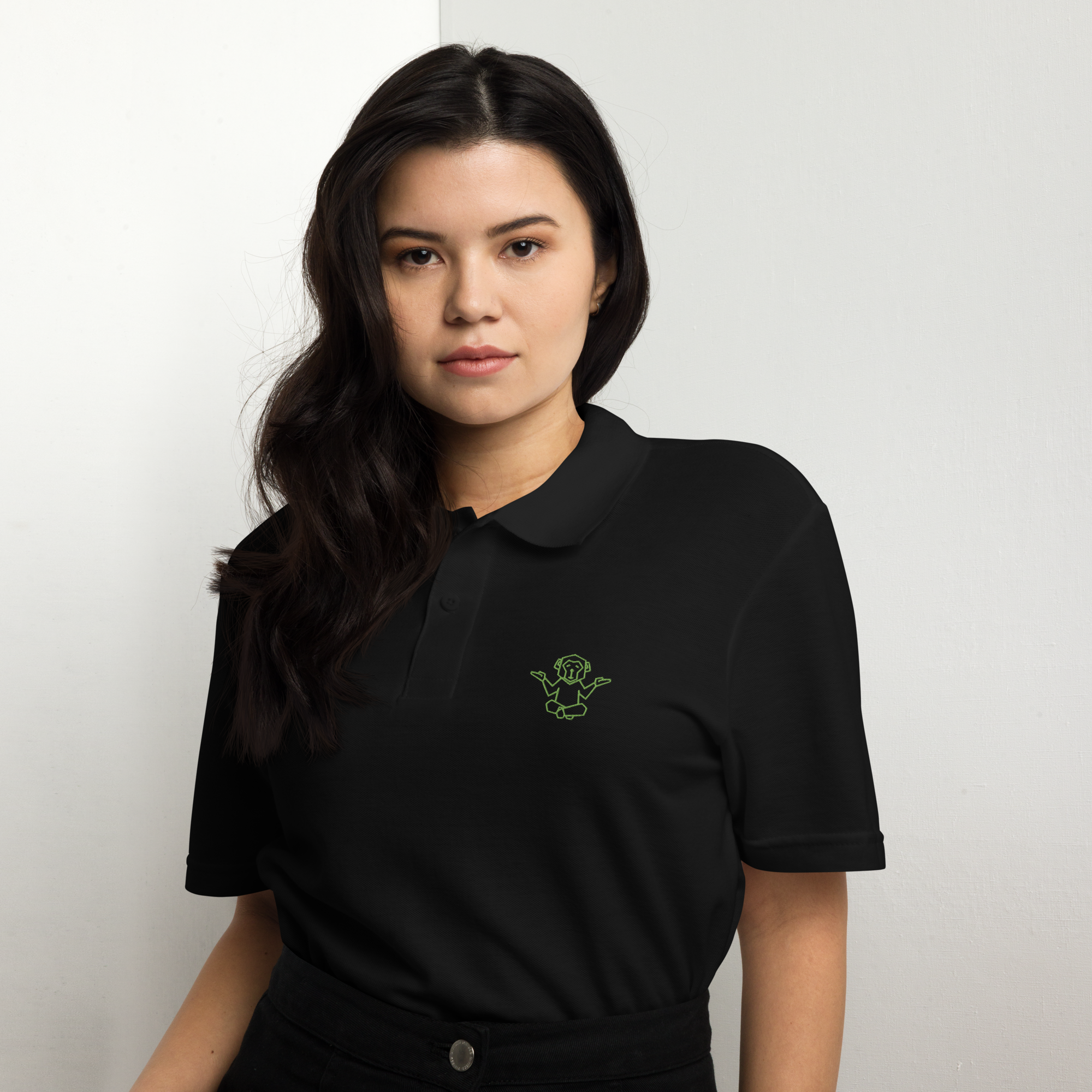 Affenzirkus Kollektion - Premium Polo - Logo grün bestickt
