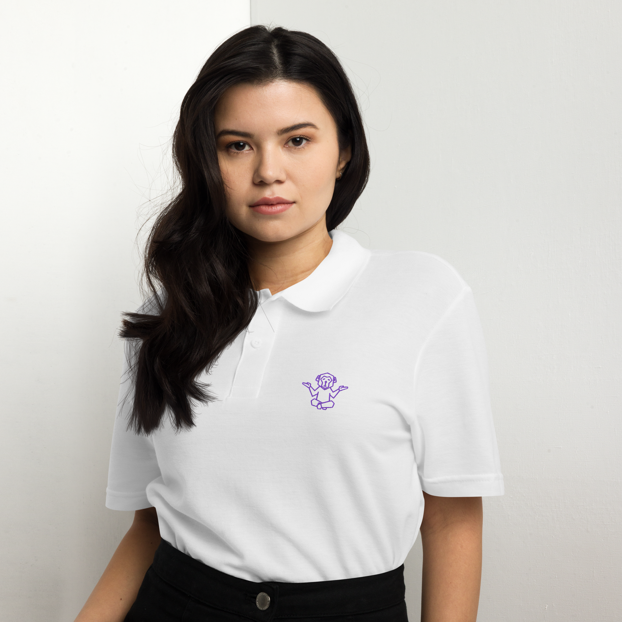 Affenzirkus Kollektion - Premium Polo - Logo purple bestickt