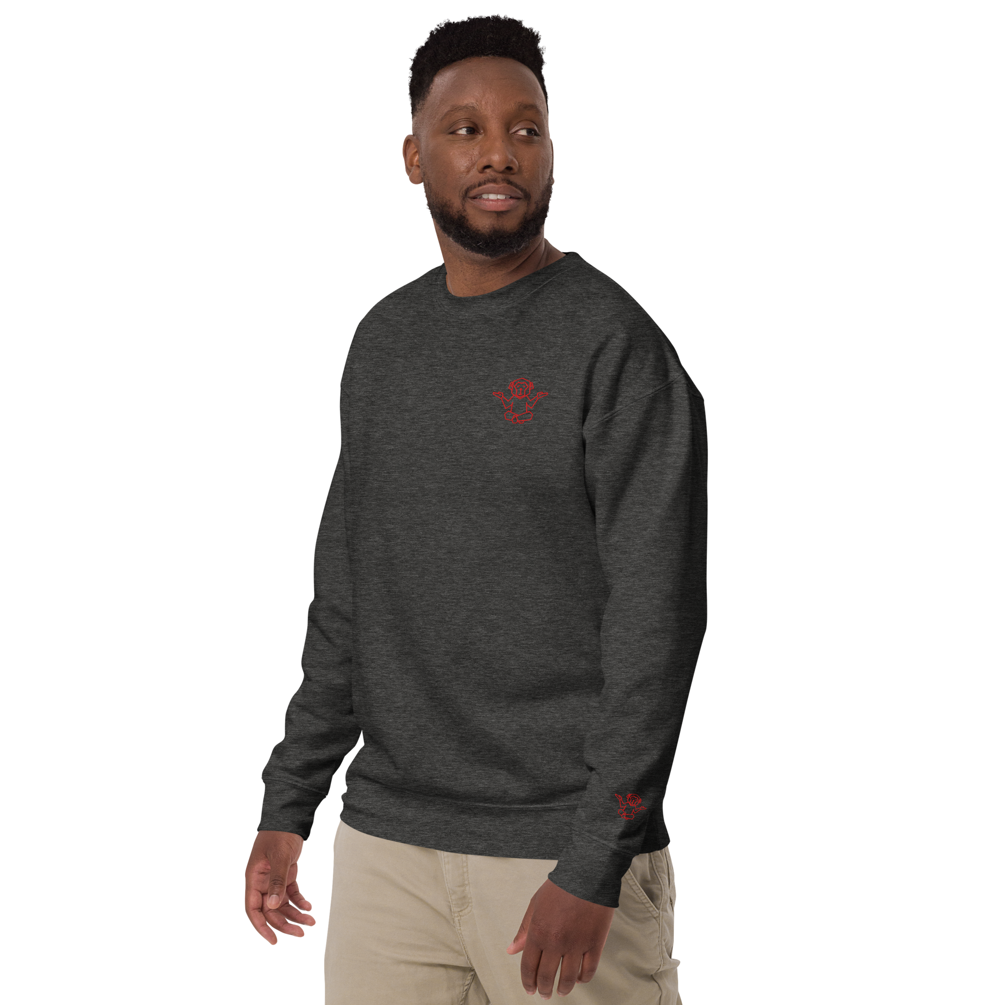 Premium Sweatshirt - Affenzirkus Kollektion - Logo rot bestickt