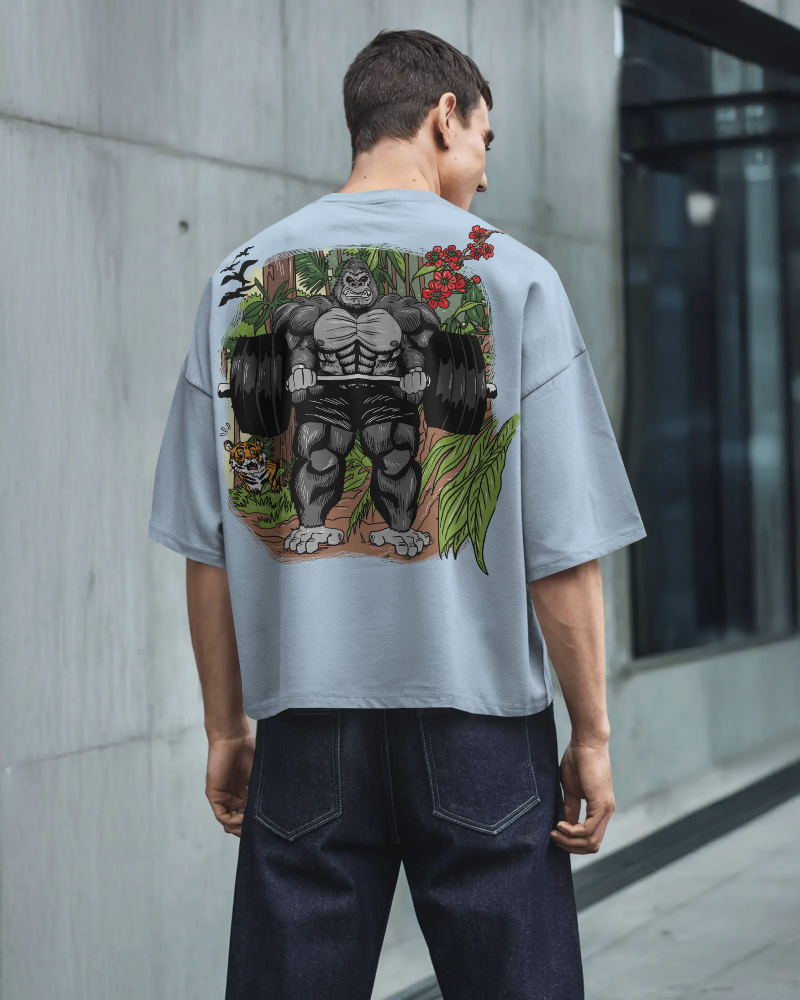 #0003 Bodybuilding Monkey -  Premium Oversized T-Shirt