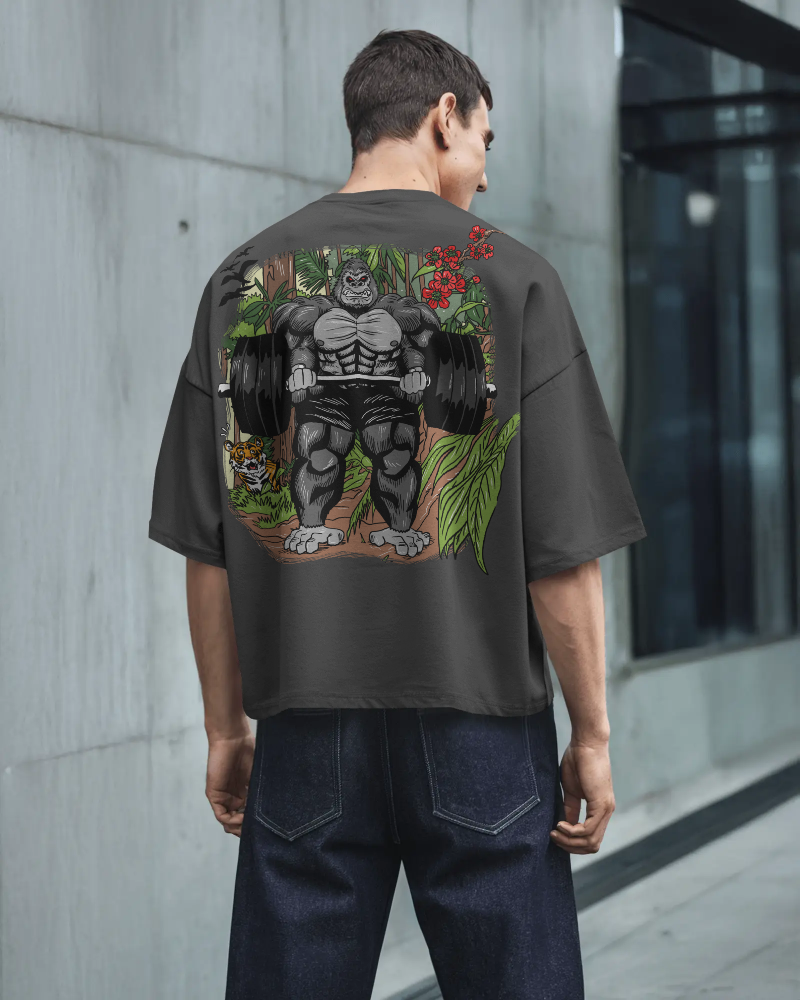 #0003 Bodybuilding Monkey -  Premium Oversized T-Shirt