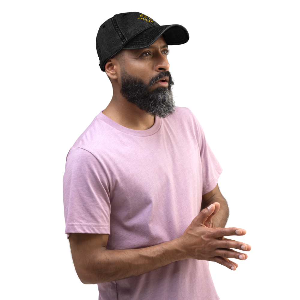 Vintage Cotton Twill Cap - Affenzirkus Kollektion - Logo gold bestickt (3D-Puff-Effekt)