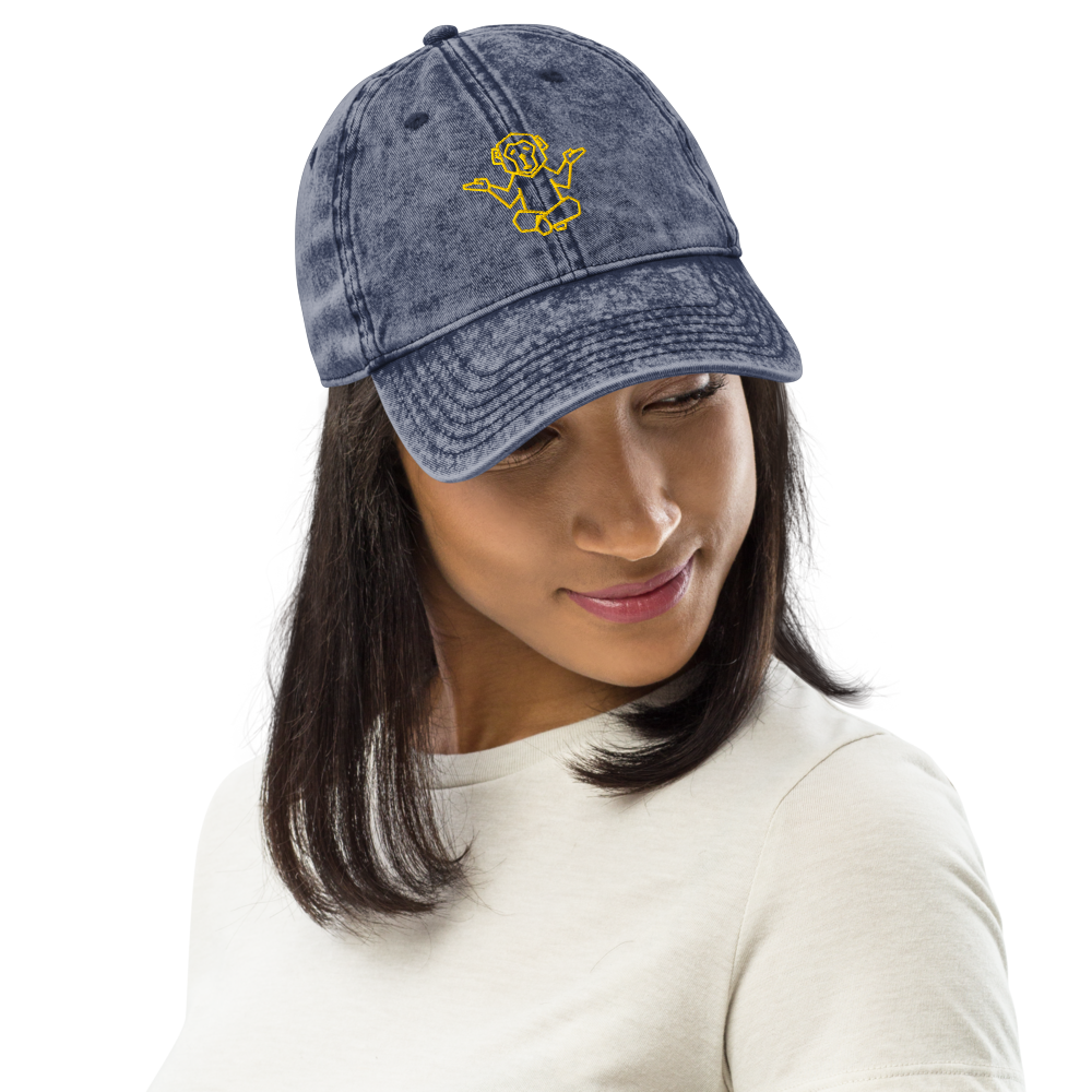 Vintage Cotton Twill Cap - Affenzirkus Kollektion - Logo gold bestickt (3D-Puff-Effekt)